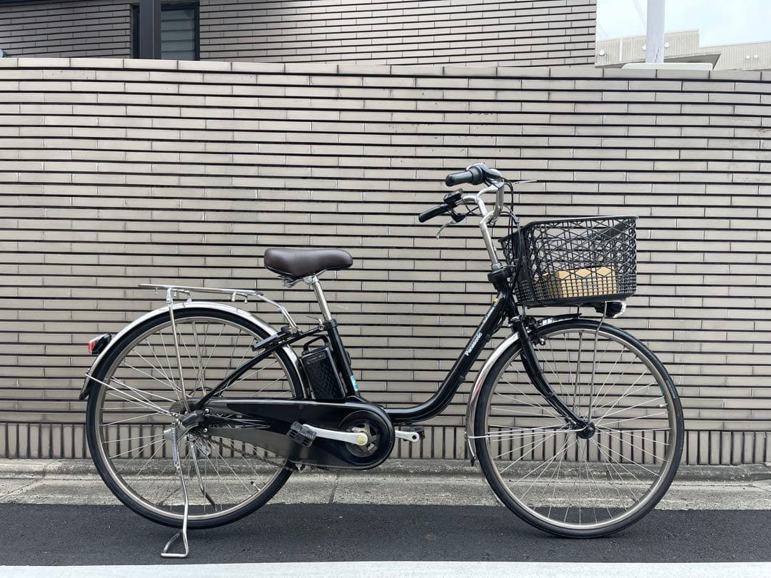 電動アシスト自転車 ブラック 前カゴ付き
