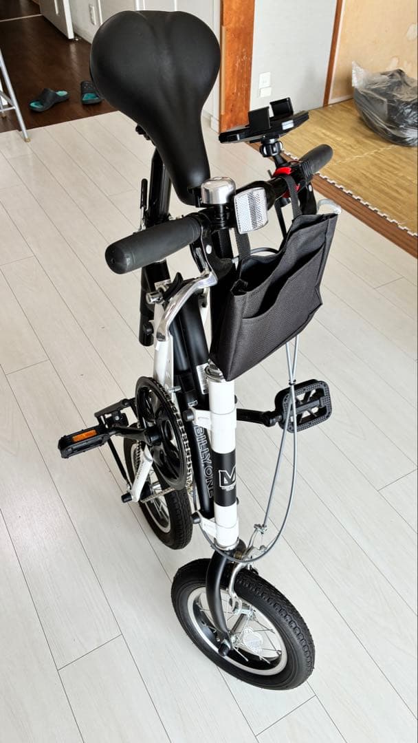 送料込みに変更MOBILLY ONE FDB120-X 折りたたみ自転車白