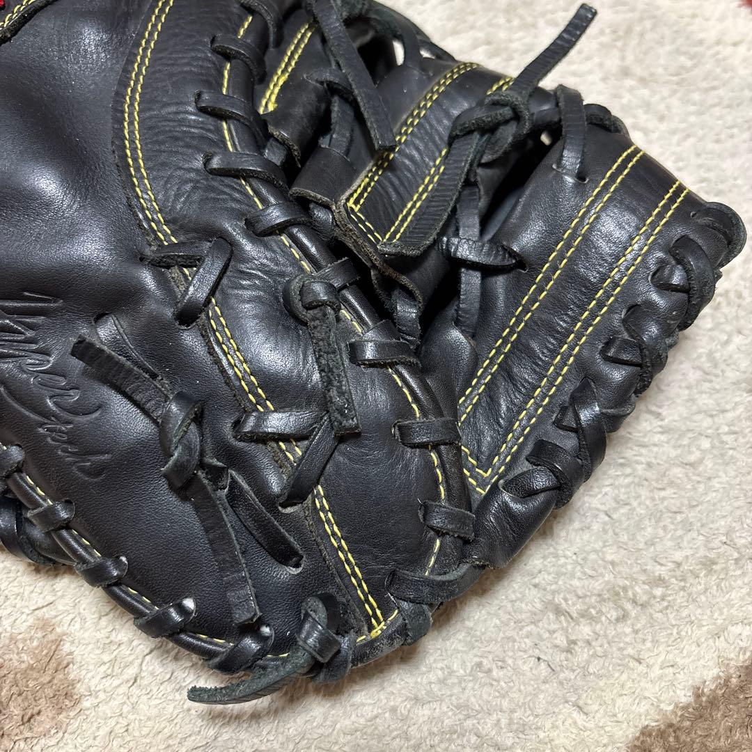✨美品✨Rawlings ブラック 少年軟式ファーストミット
