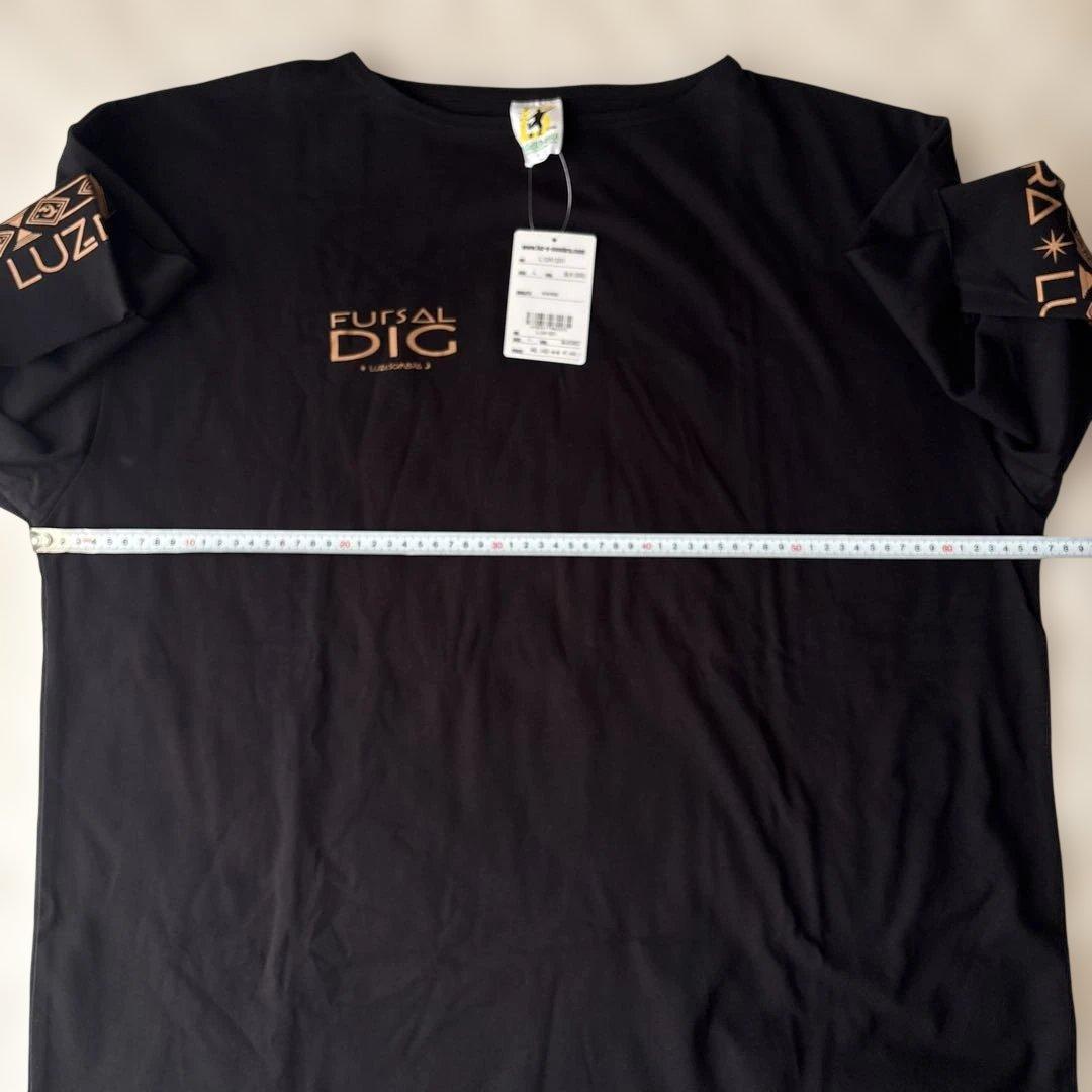コットン7分袖Tシャツ　Luz e Sombra L ブラック　ルースイソンブラ