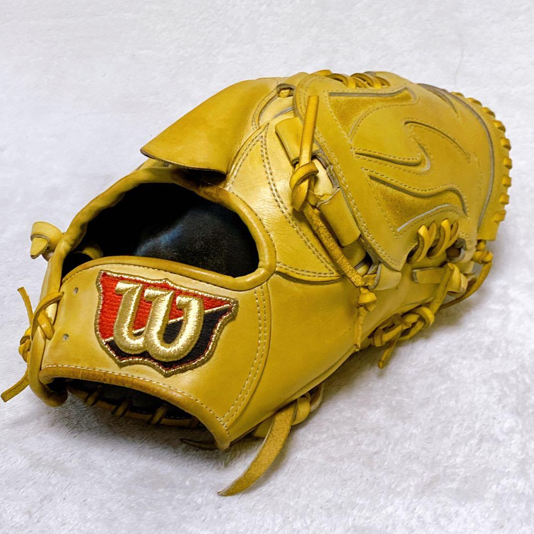 Wilson staff ウィルソンスタッフ　投手用硬式グローブ　イエロー　袋付