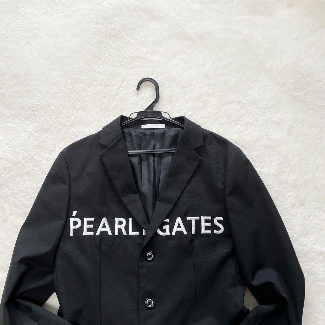 【近年美品】PEARLY GATES 　ロゴ刺繍　テーラードジャケット 　黒