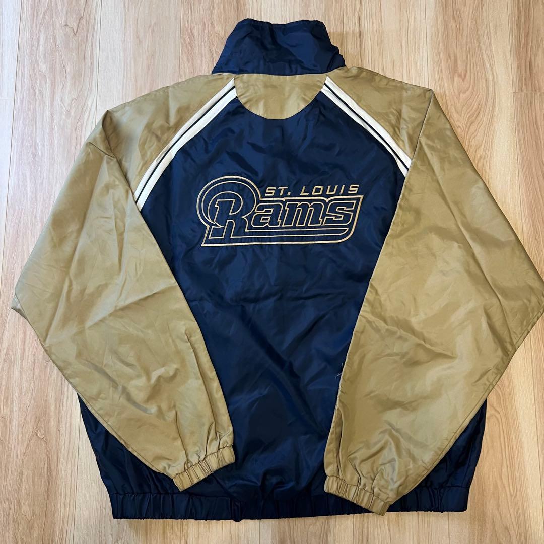 【古着】NFL ST. LOUIS RAMS ナイロンジャケット ロゴ刺繍 美品