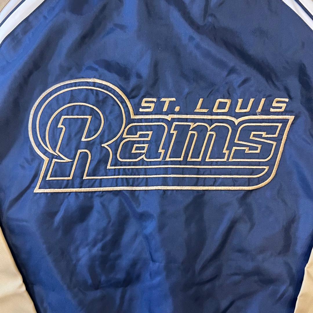 【古着】NFL ST. LOUIS RAMS ナイロンジャケット ロゴ刺繍 美品