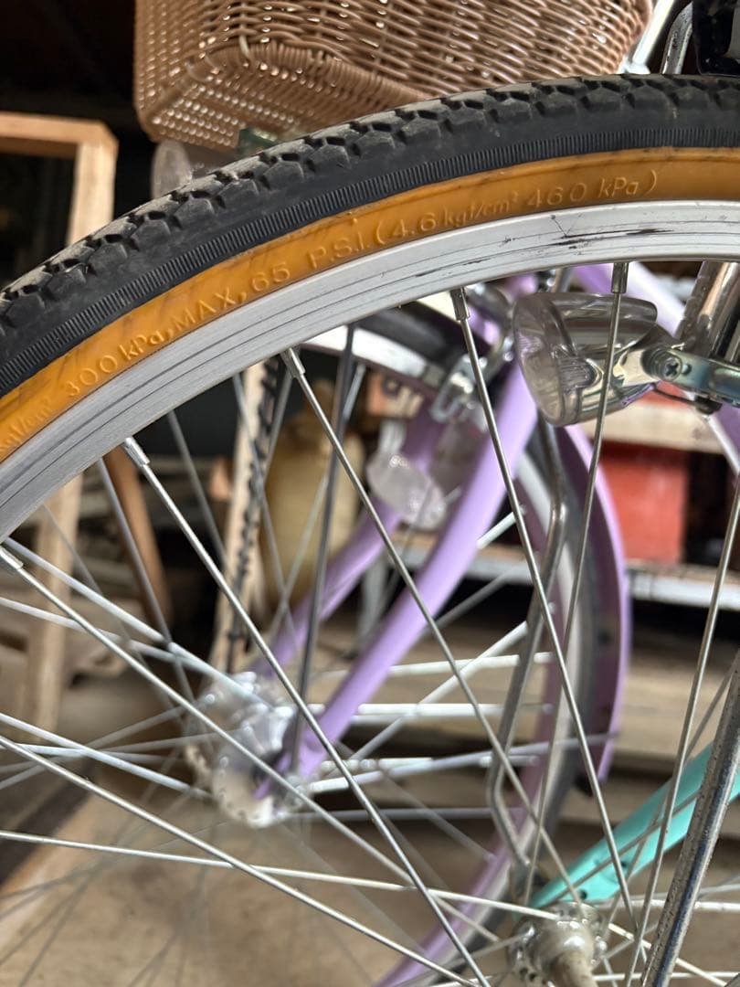 子供用自転車 ミントグリーン カゴ付き