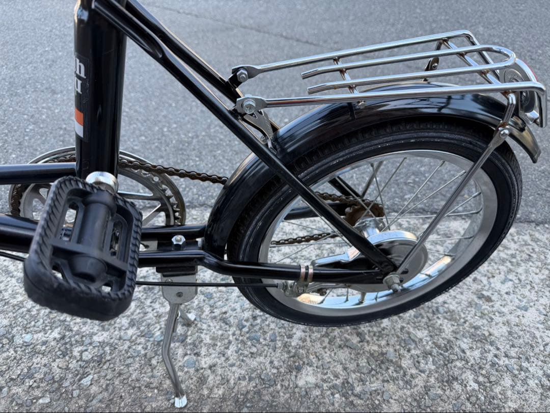 WITHYOU 折りたたみ自転車 ブラック 16インチ フレームクロモリ