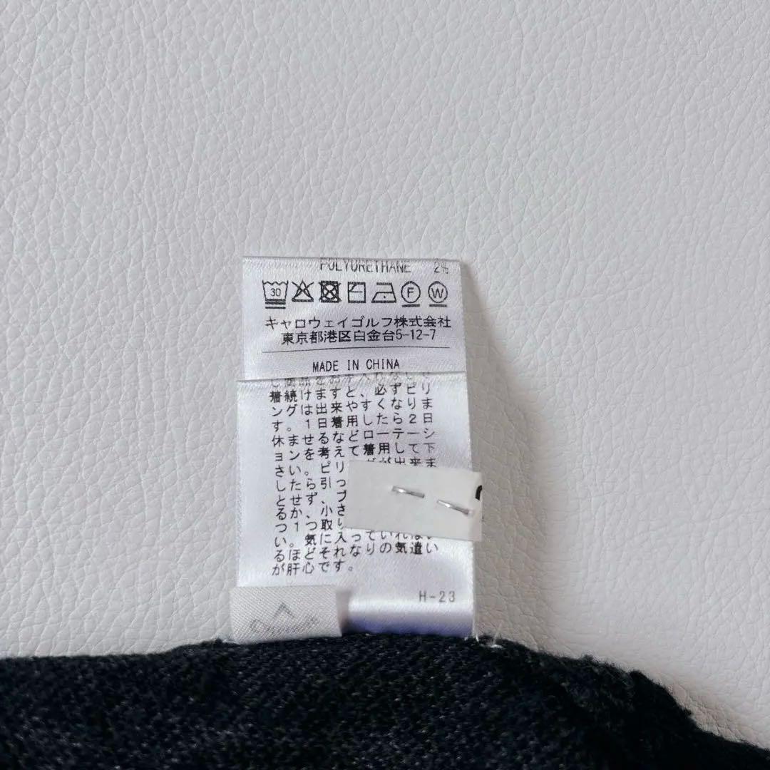 【Lサイズ】美品✨キャロウェイ 近年 ニット ダブルジップ ロゴ 刺繍 ゴルフ