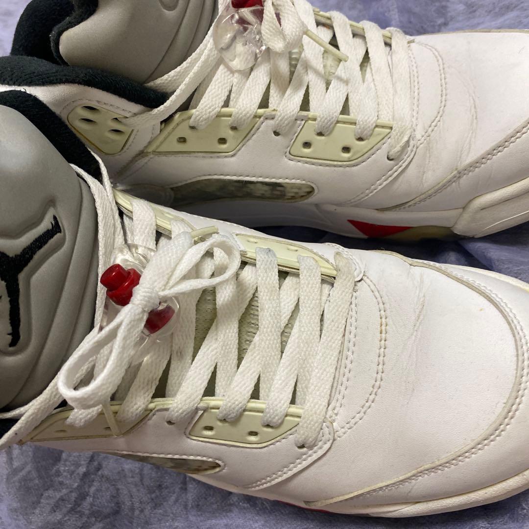 Air Jordan 5 ホワイト supreme サイズ28.5 US10.5