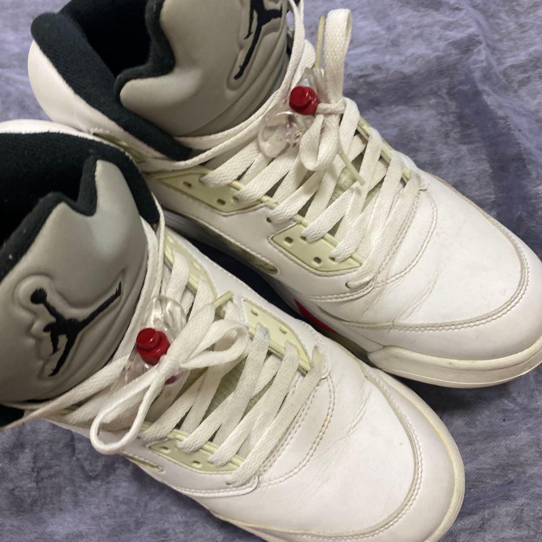 Air Jordan 5 ホワイト supreme サイズ28.5 US10.5