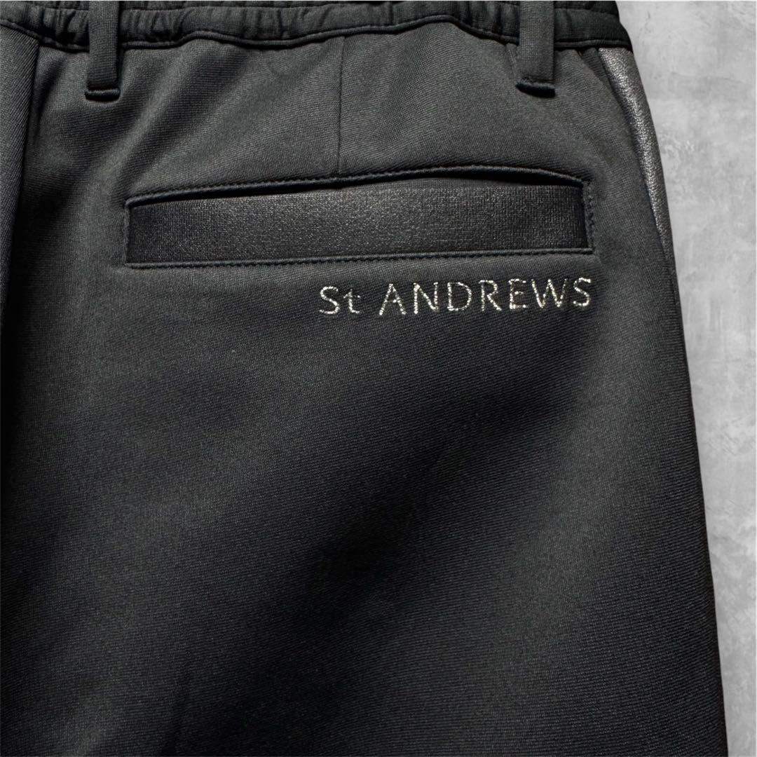 ✨美品✨　St Andrews セントアンドリュース　　ストレッチパンツ　黒　L