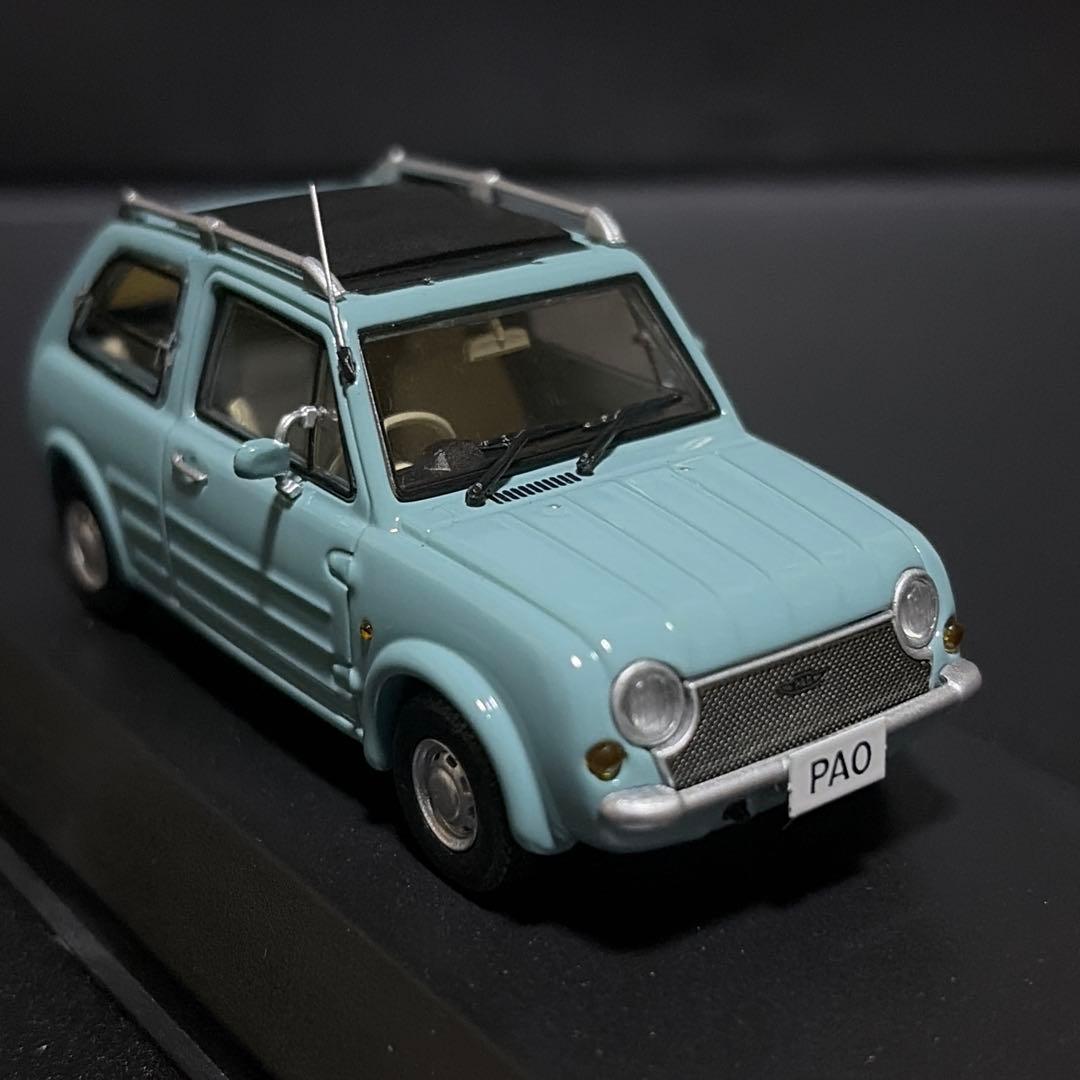 【日産 パオ】1/43アクアグレー 限定 Kyosho Nissan