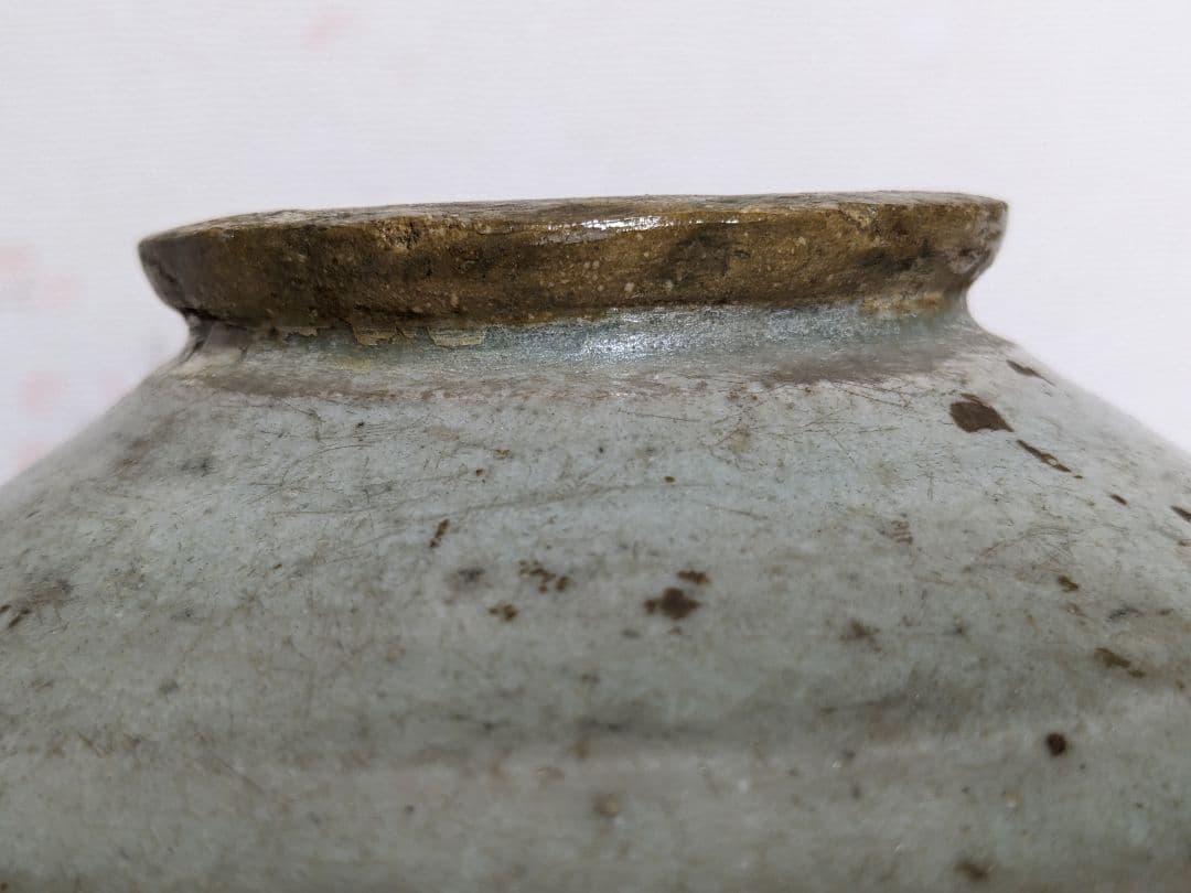 ♦中国陶磁 明時代末 胴継ぎ 壺 清時代花台 古玩 古美術品 朝鮮李朝 骨董品