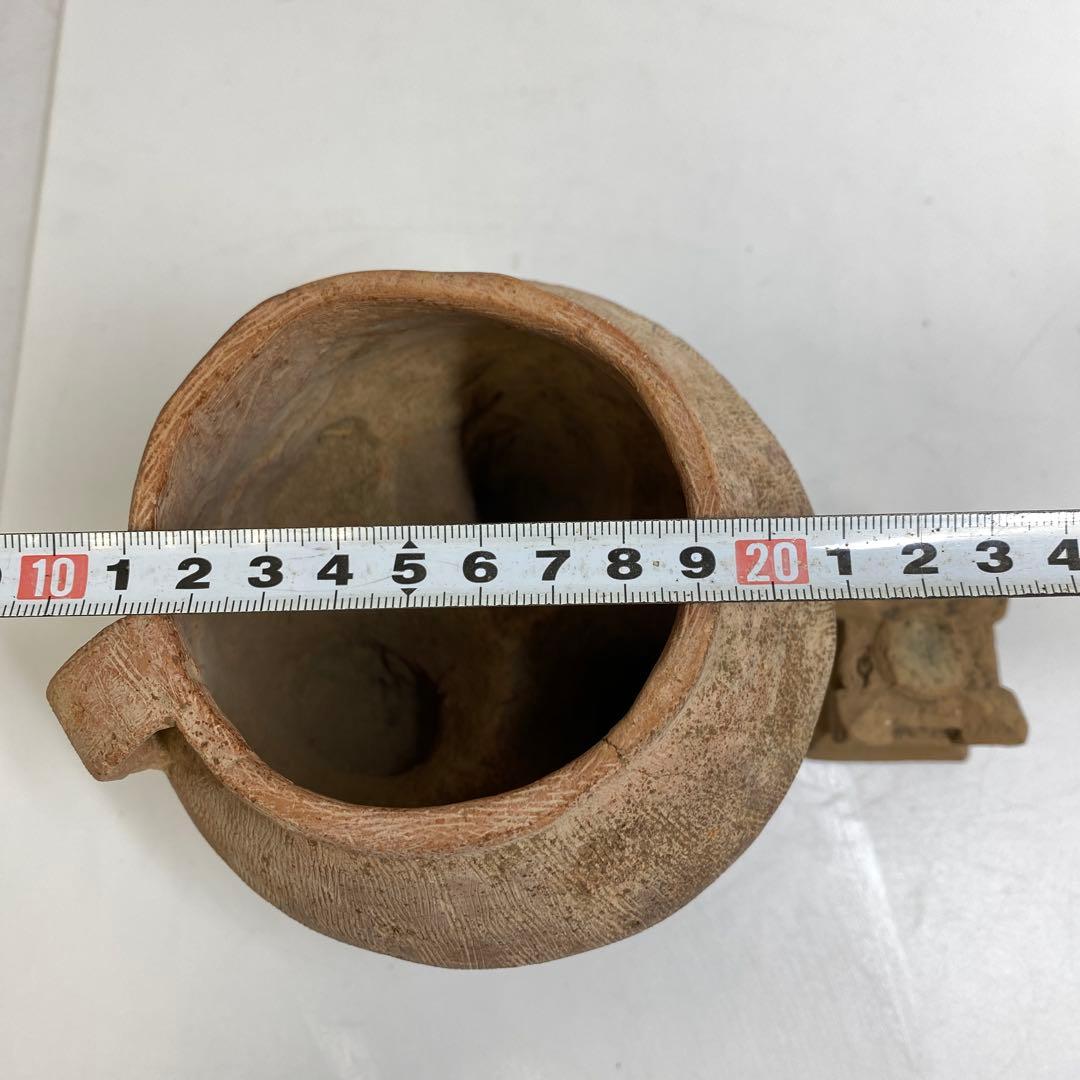 紀元前　珍品　三足壺等2点　タルサ　高さ4〜15㎝　東S8-0331②