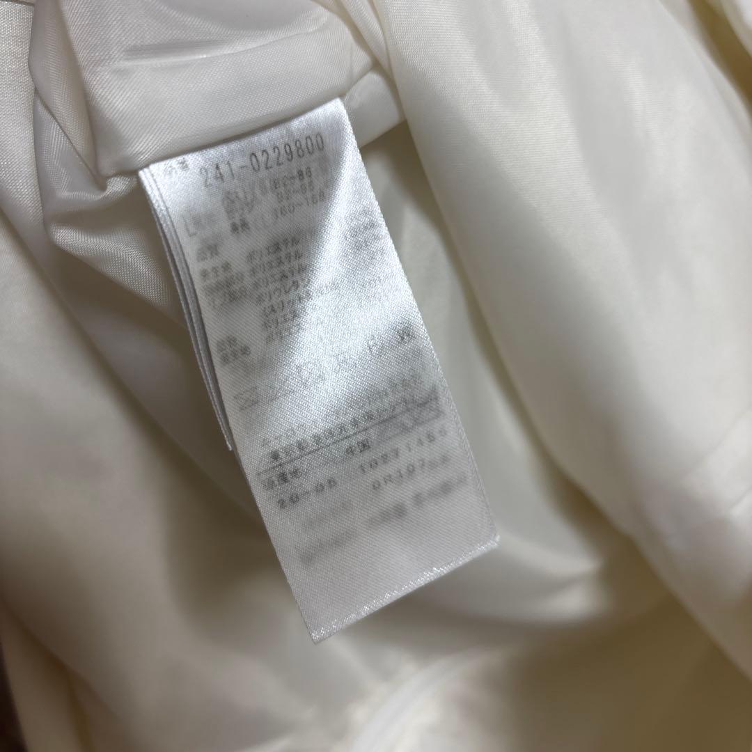 美品　キャロウェイ　レディース　ベスト　ロング　白　ファー　ジップ　L