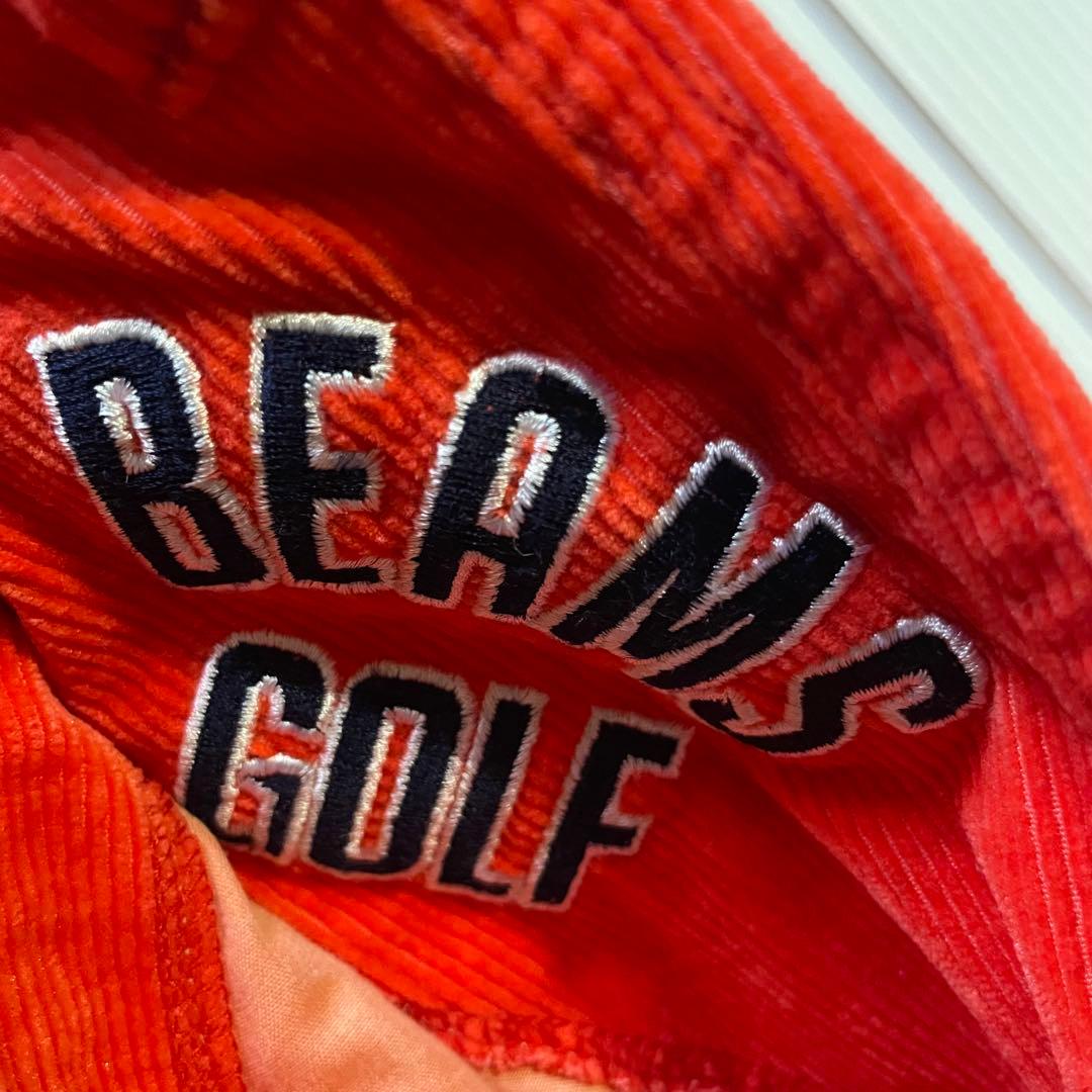 美品　BEAMS GOLF ビームスゴルフコーデュロイパンツ オレンジ　Lサイズ