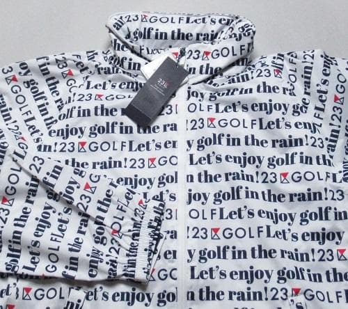 新品 23区GOLF　撥水 ストレッチ レインウェア上・下セット/M/ホワイト