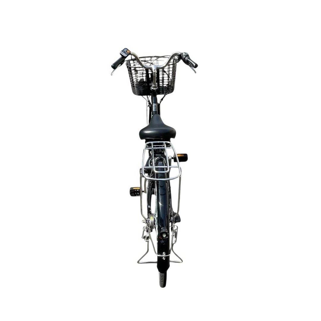 【たのメル便可】Panasonic 電動アシスト自転車 黒 前バスケット付き