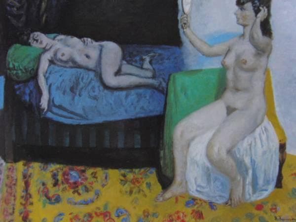 田村孝之介、夜と朝、希少・大判画集画、新品高級額・額装付、状態良好