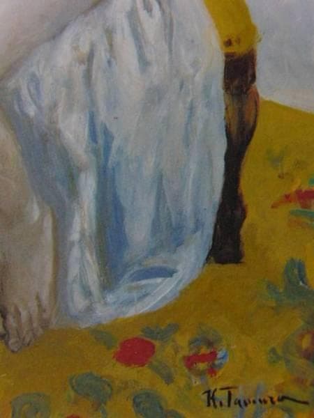 田村孝之介、夜と朝、希少・大判画集画、新品高級額・額装付、状態良好
