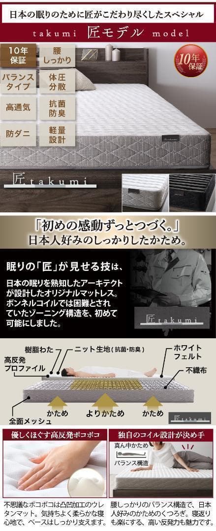 【ひめたん】＋北海道送料 セミダブルベッド マットレス付 棚 コンセント付