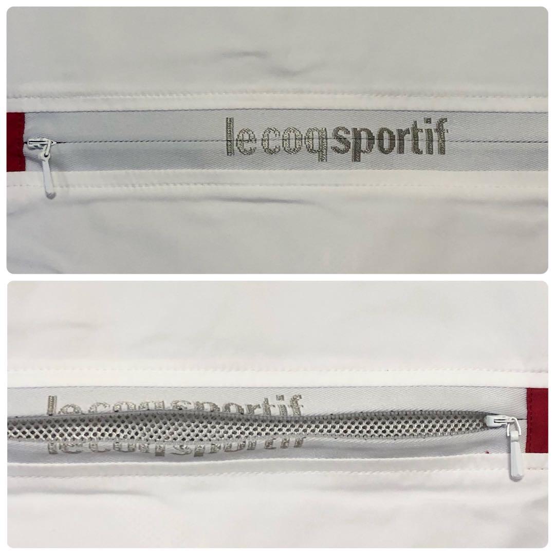 美品 ルコックスポルティフ ジャケットセットアップ ホワイト/レッド Ｌ