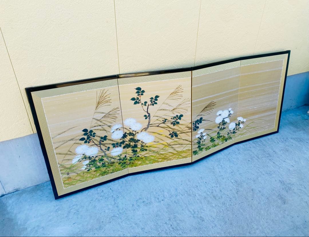 日本画 屏風 160cm x 50cm