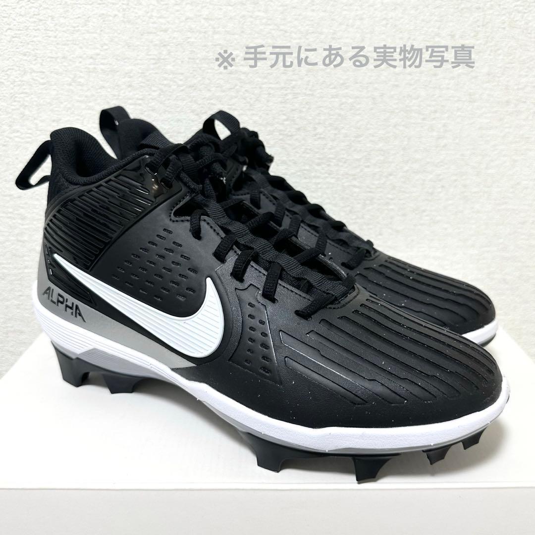 ナイキ 27cm アルファ メナス ストロング アメフト スパイク 靴 黒