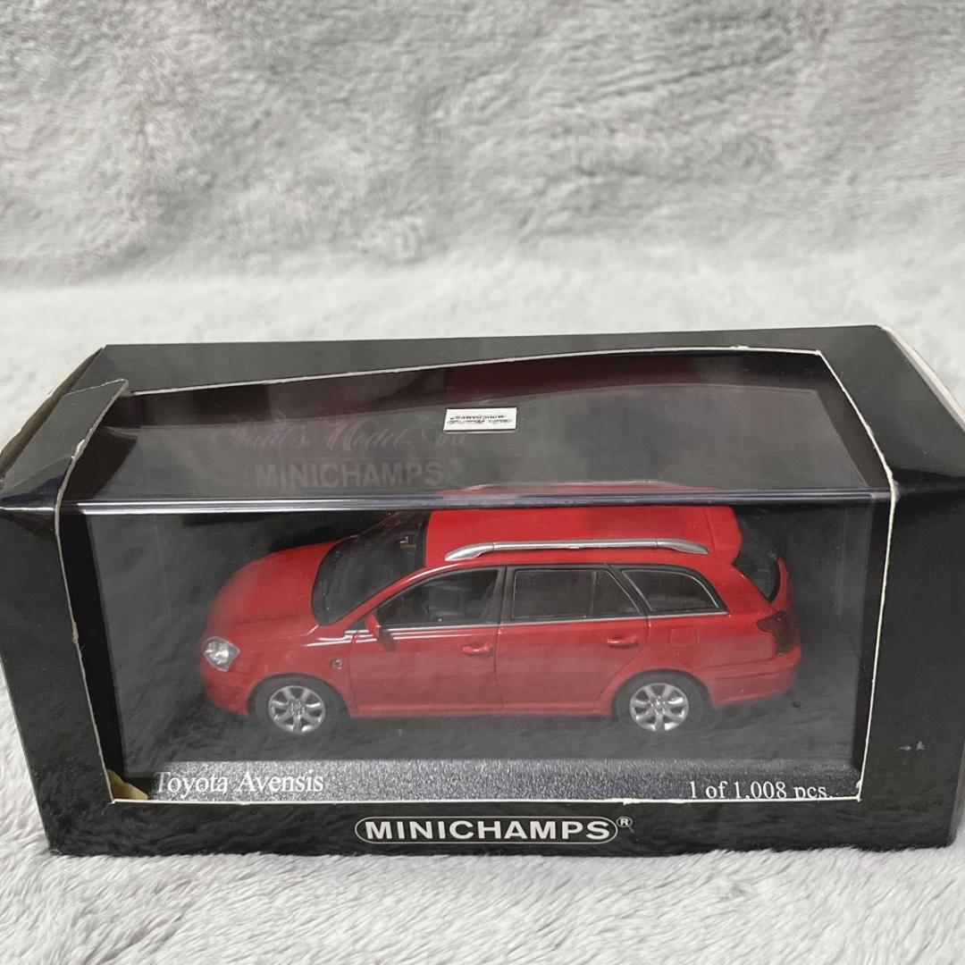 ミニチャンプス 1/43 トヨタ アベンシス ソーラーレッド ミニカー