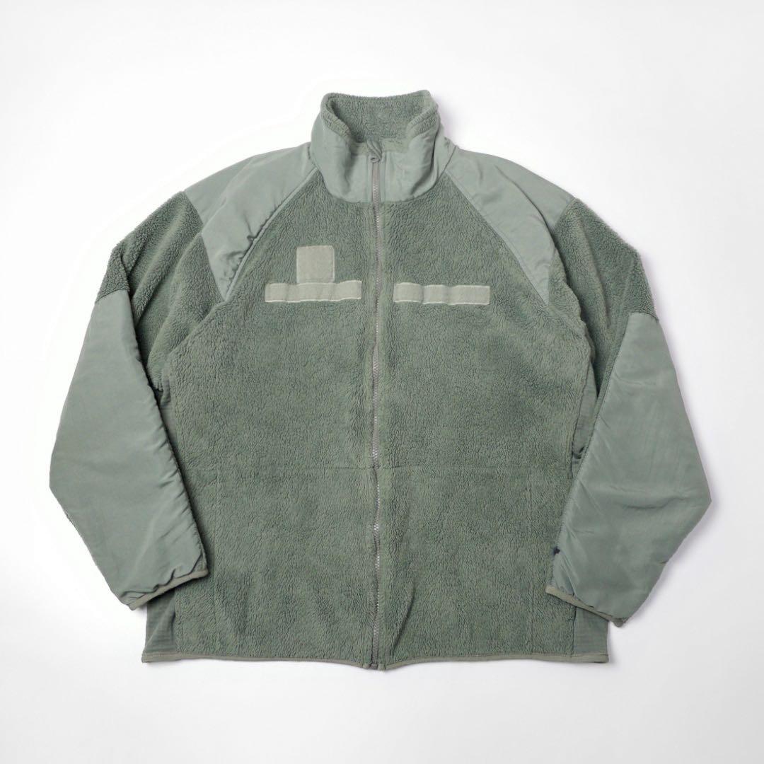 ECWCSミリタリー米軍ポーラテック フリース ジャケット グリーン軍物 S ？