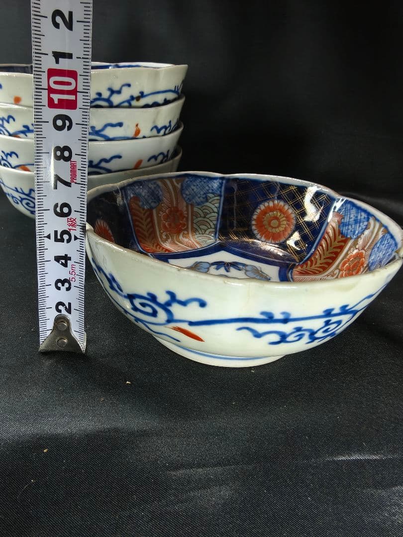 古伊万里 金彩色絵深皿 手描き 明治骨董 旧家蔵出美品 アンティーク 古美術