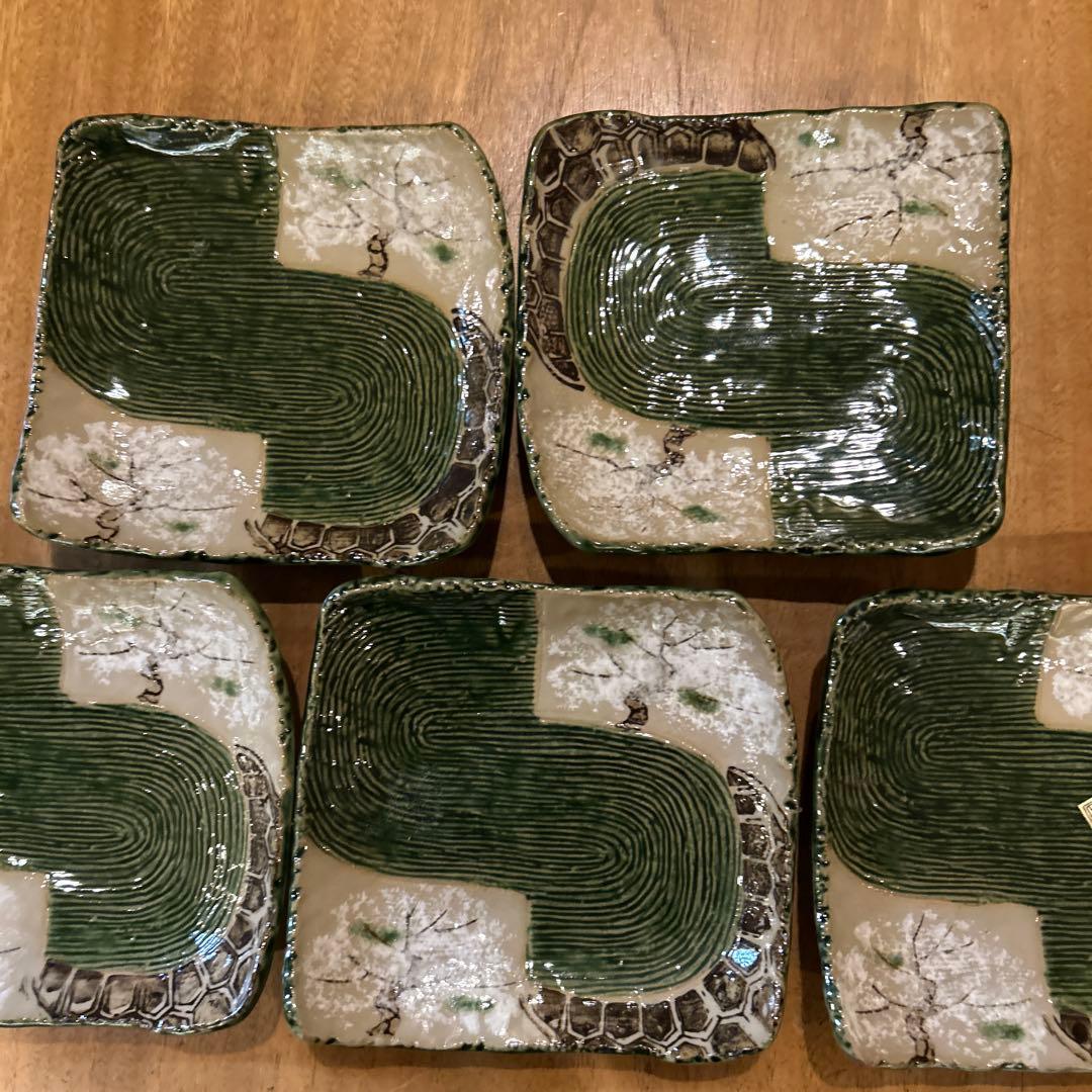 花風流　龍峰　織部桜　銘々皿揃