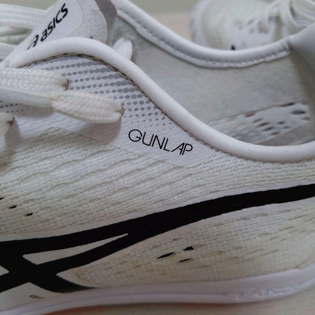 asics GUN LAP3 ホワイト/ブラック 23.0cm(5mmピン付き)