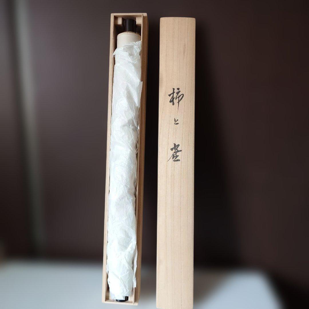 掛け軸　柿と雀　共箱