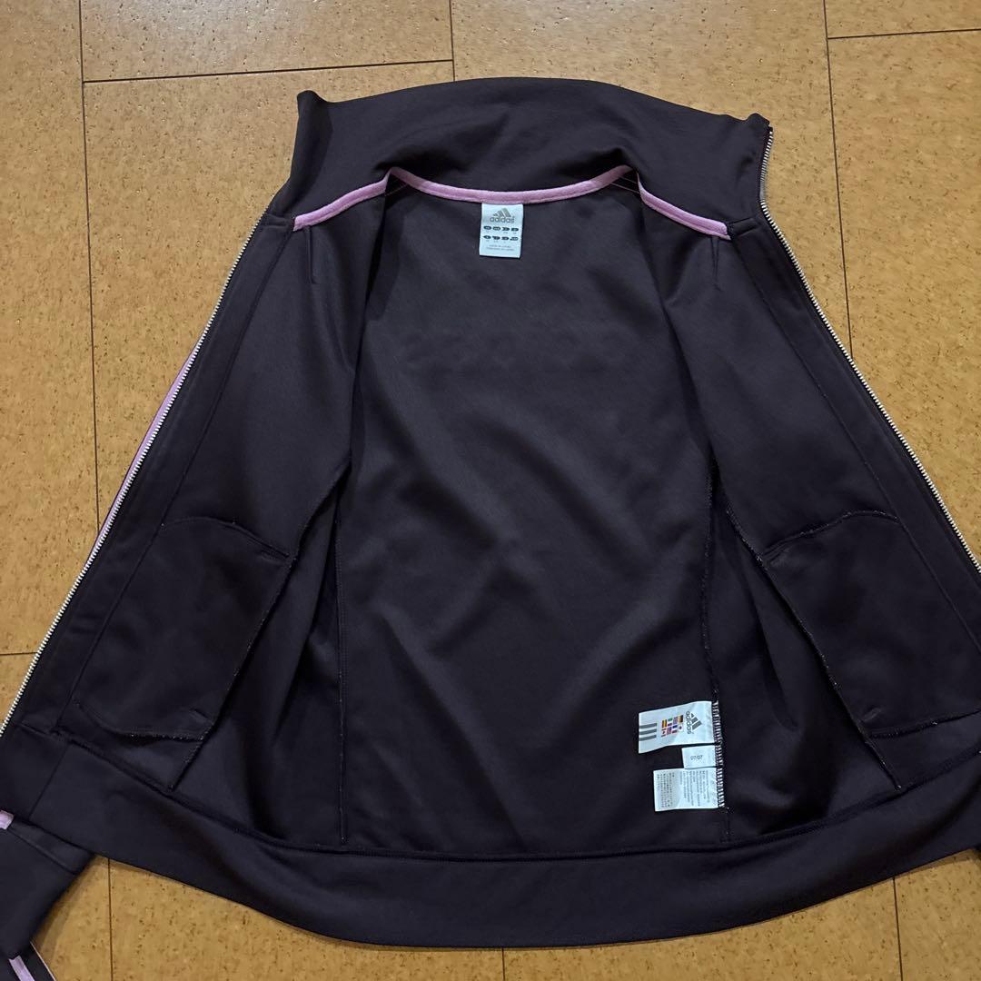 極美品　アディダス　ロゴベロア　セットアップ　トラックジャケット　L レディース