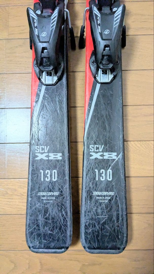 スキー4点セット　スキー、ビンディング、ストック、スキーケース、