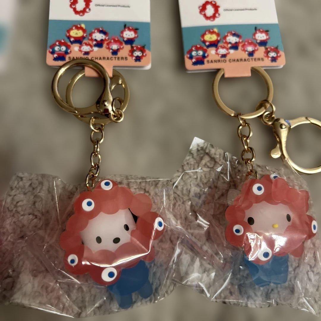新品　ミャクミャク　立体マスコットクリアホルダー　キティ　クロミ　マイメロディ