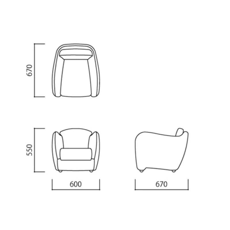 【美品】モデル展示未使用品 IDEE ミニミラーアームチェア ブルーグレー
