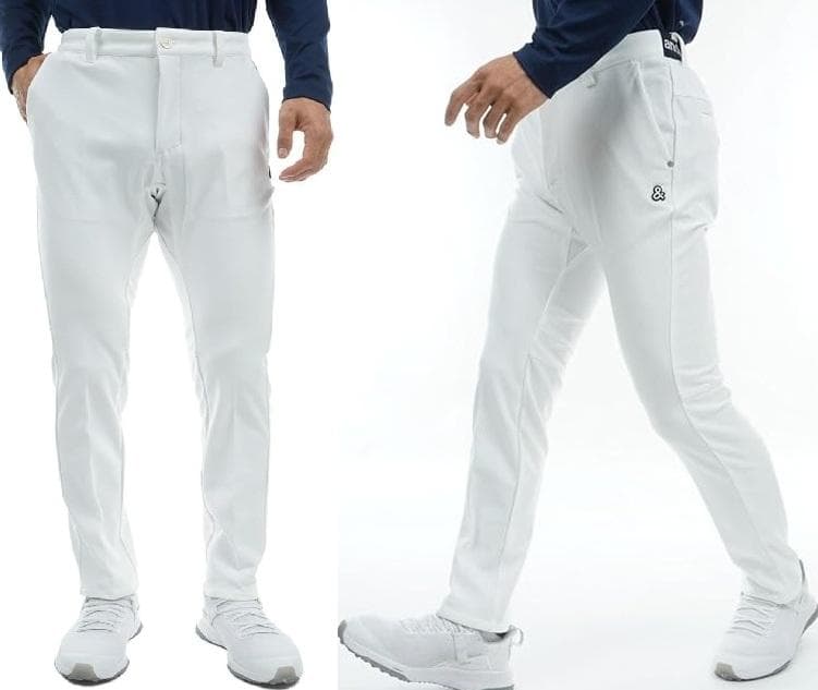 Mサイズ ★新品 アンパスィ ストレッチ ゴルフパンツ 白 AMF5043F3