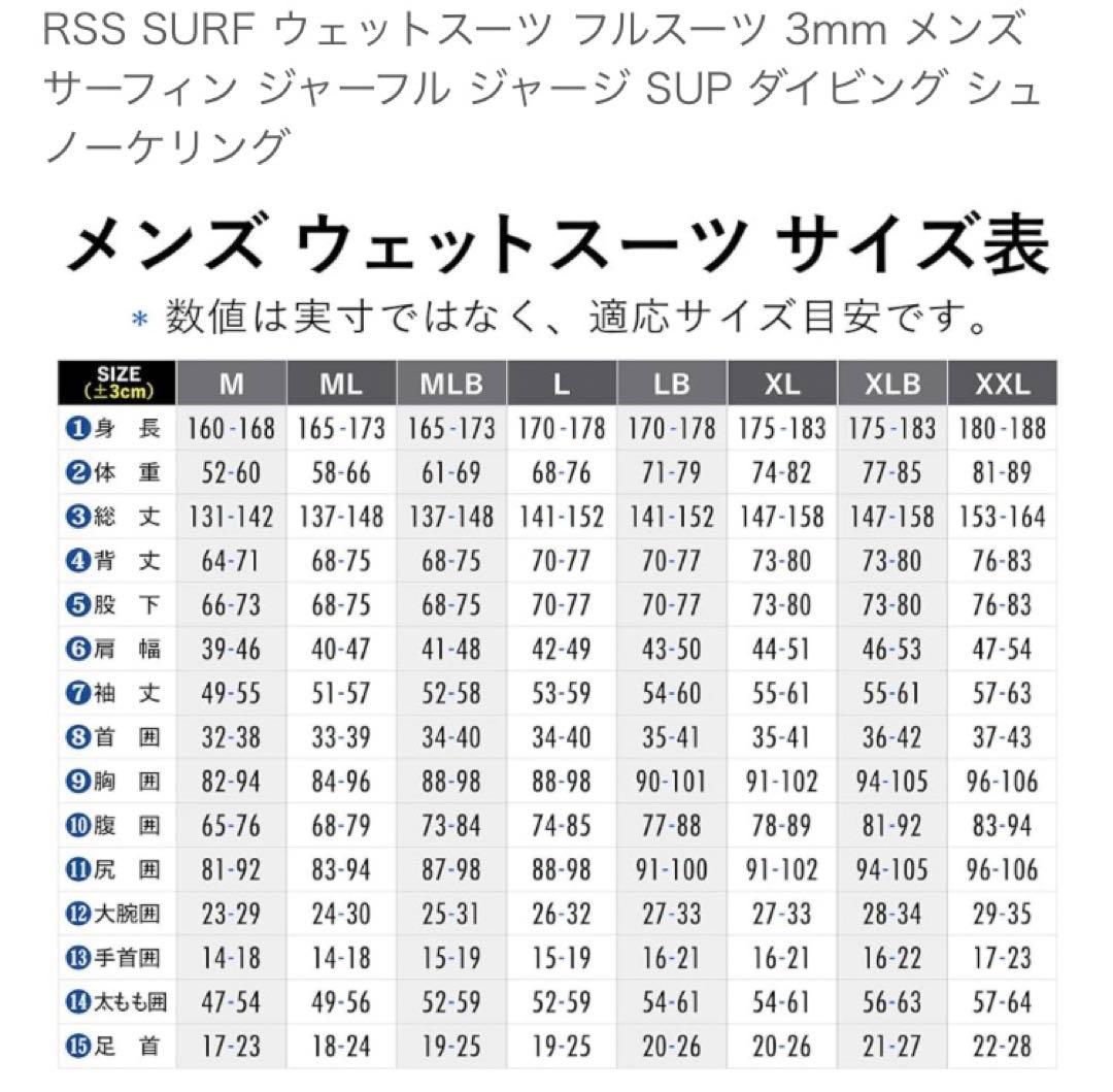 RySURF【 Lサイズ未使用】⭐️ウェットスーツ フルスーツ3mm メンズ