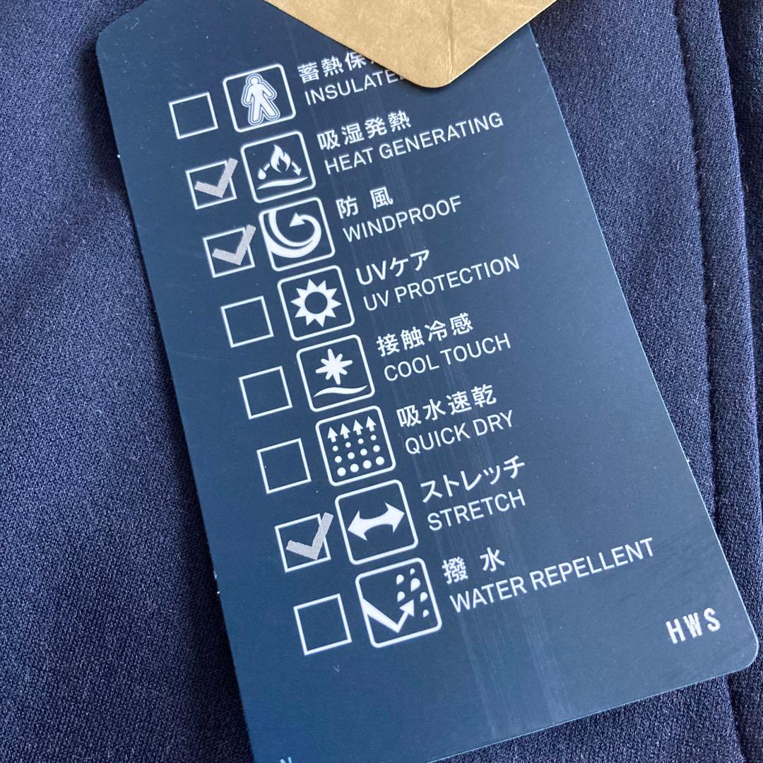 新品 Rosasen メンズゴルフパンツ 裏起毛 ウエストゴム ネイビー85cm
