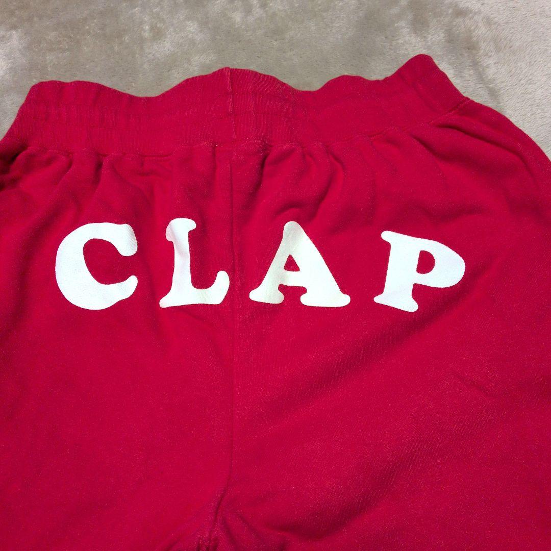 クラップ clap スウェットパンツ レオパード柄 赤 リラックスパンツ