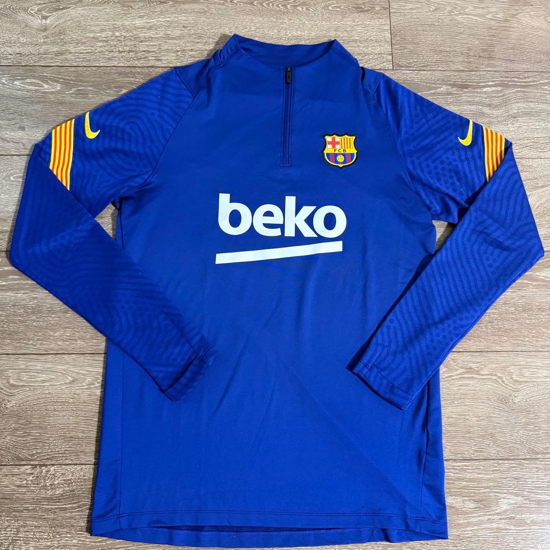 美品 NIKE FCバルセロナ トレーニングジャージ ハーフジップ ドリルトップ