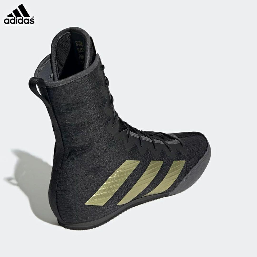 adidas ボクシングシューズ 黒/金 ハイカット