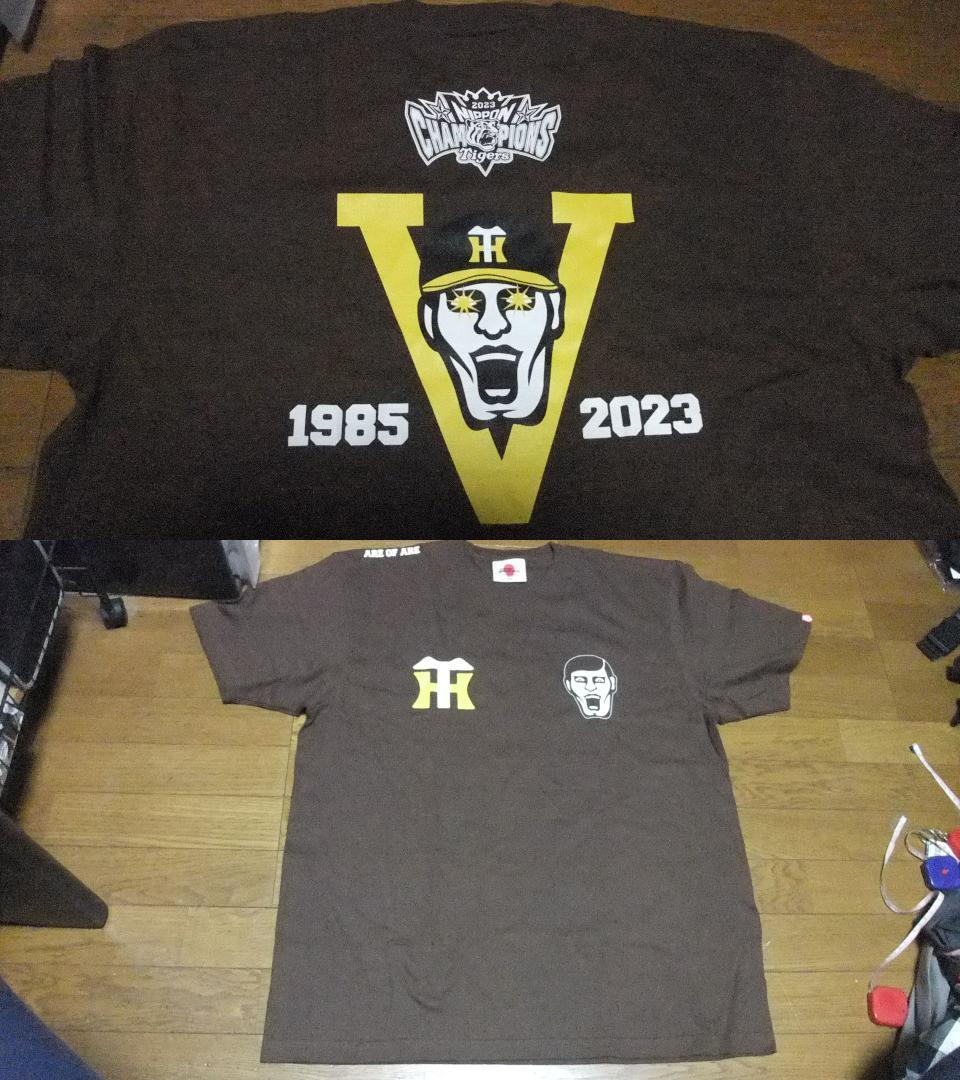 優勝 虎 茶系 半袖 阪神タイガース XL パンクドランカーズ Tシャツ 未使用
