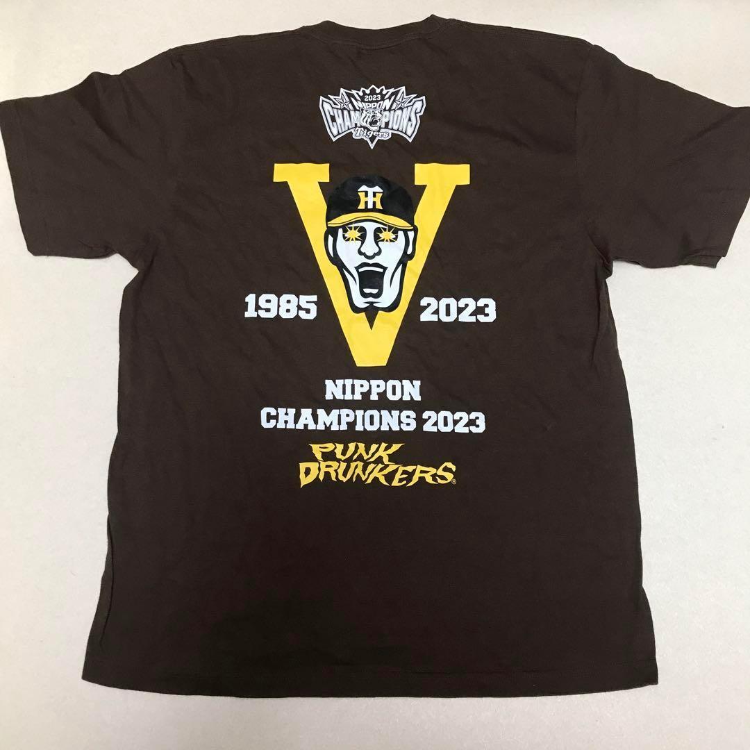 優勝 虎 茶系 半袖 阪神タイガース XL パンクドランカーズ Tシャツ 未使用