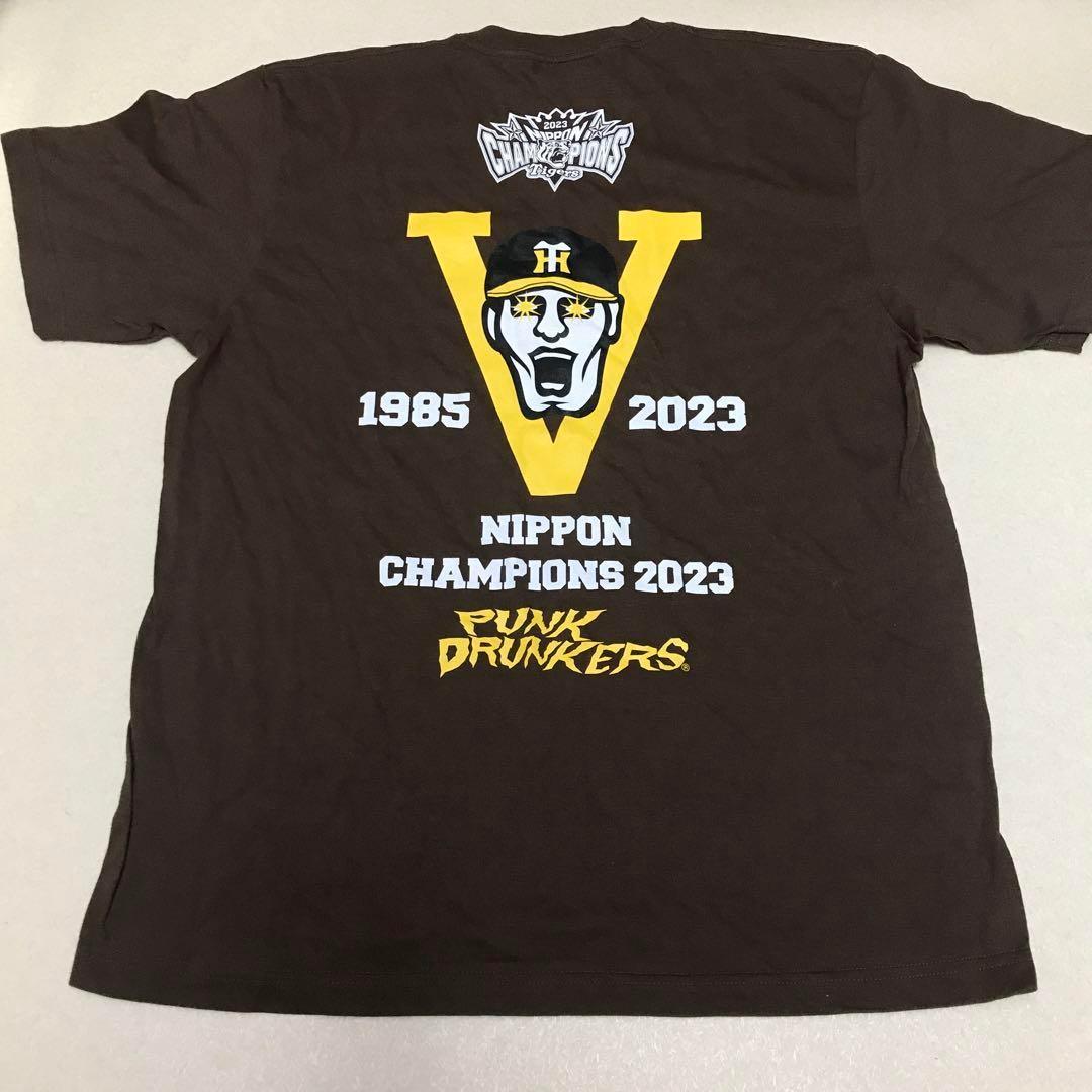 優勝 虎 茶系 半袖 阪神タイガース XL パンクドランカーズ Tシャツ 未使用