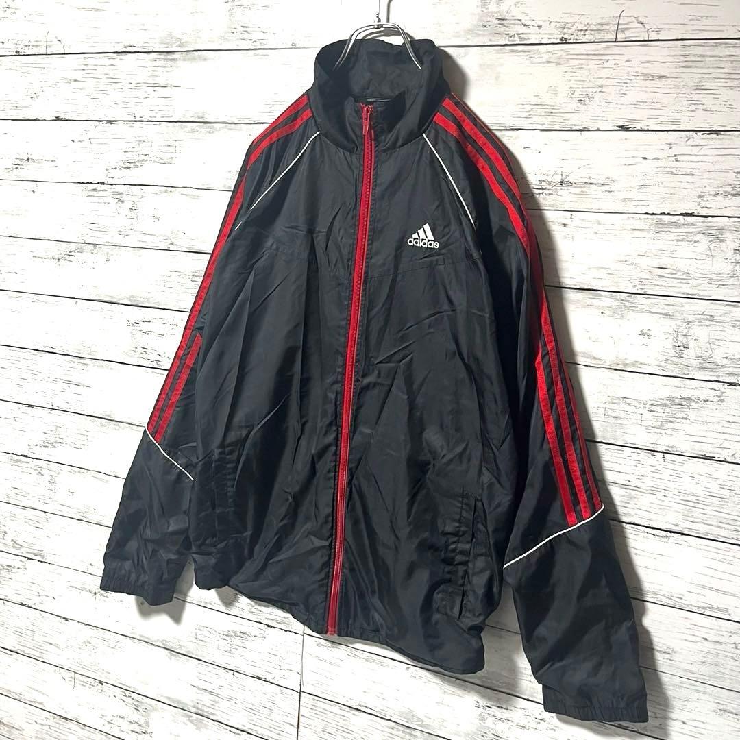 【上下セットアップ】adidas トラックジャケット　刺繍ロゴ　L B494