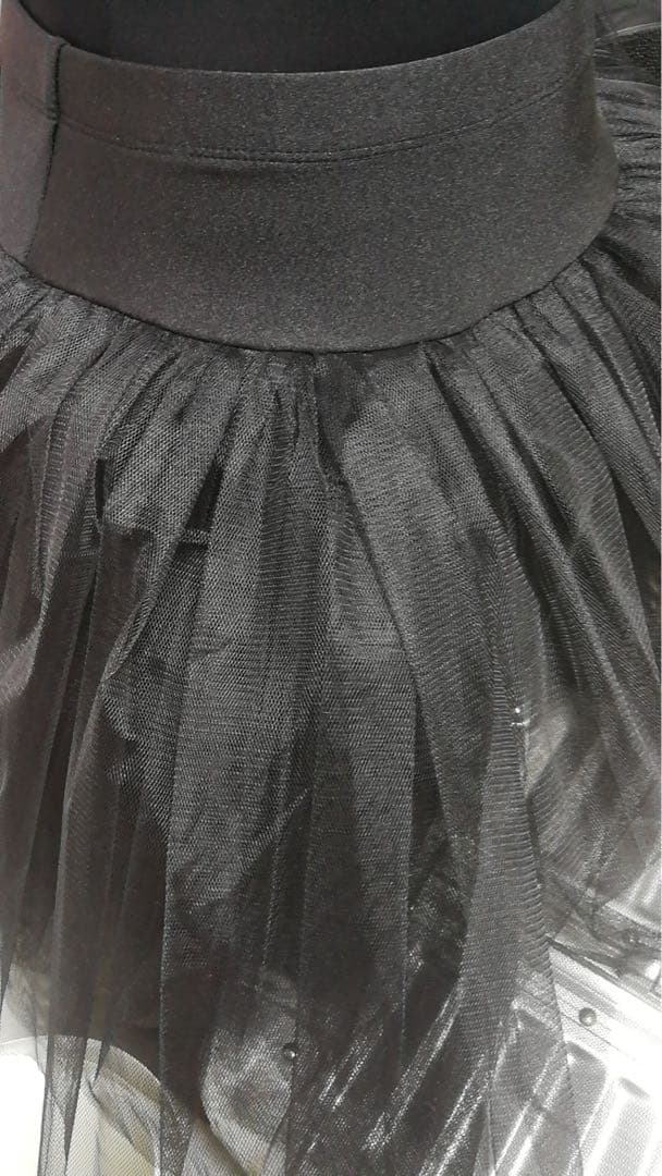 大人練習用7層チュチュパンツ付きオペラー チュチュボン(黒)サイズ :S