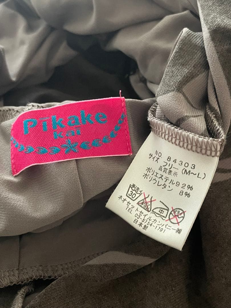 【極美品】Pikake Kai ムームー ドレス フリーサイズ　花柄(M〜L)