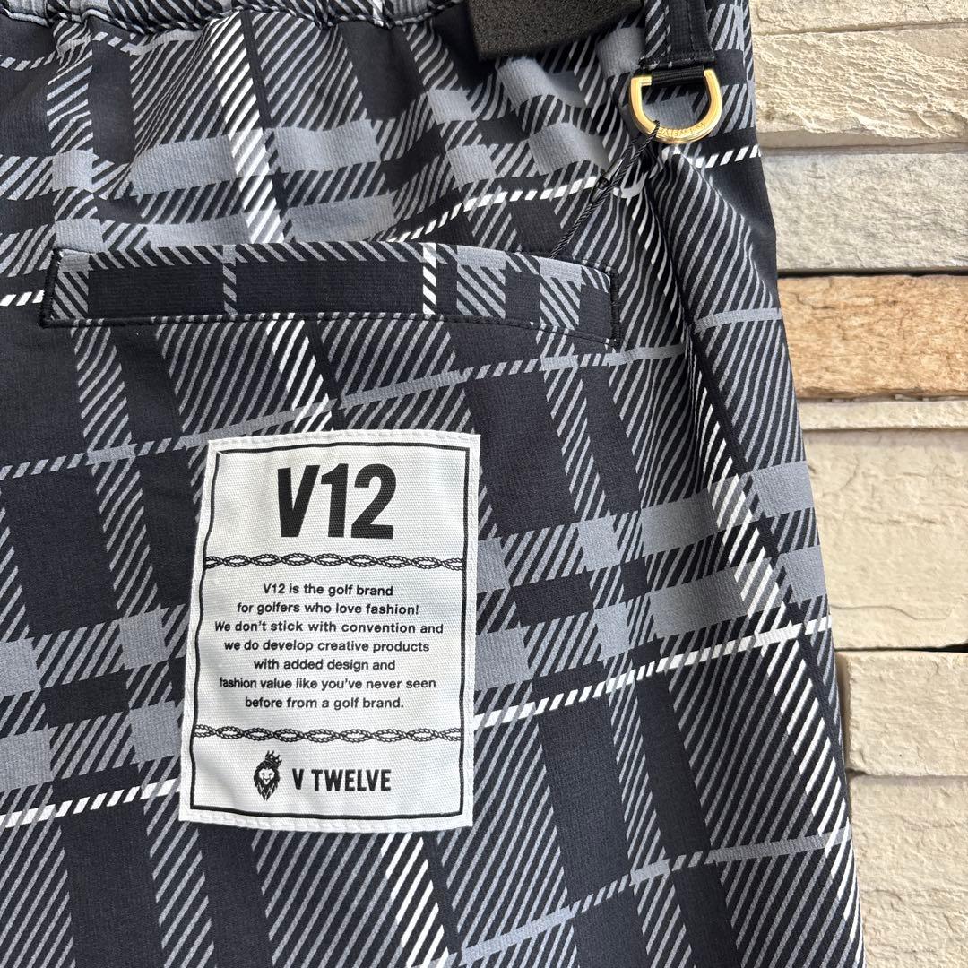 V12 チェックパンツ　サイズL 新品未使用